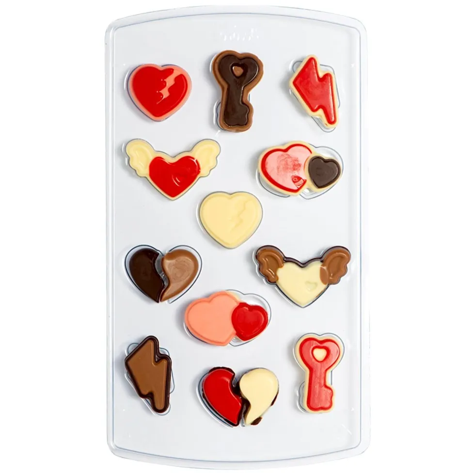 Kit Molde Termoformado Corazones para Chocolate - Decora