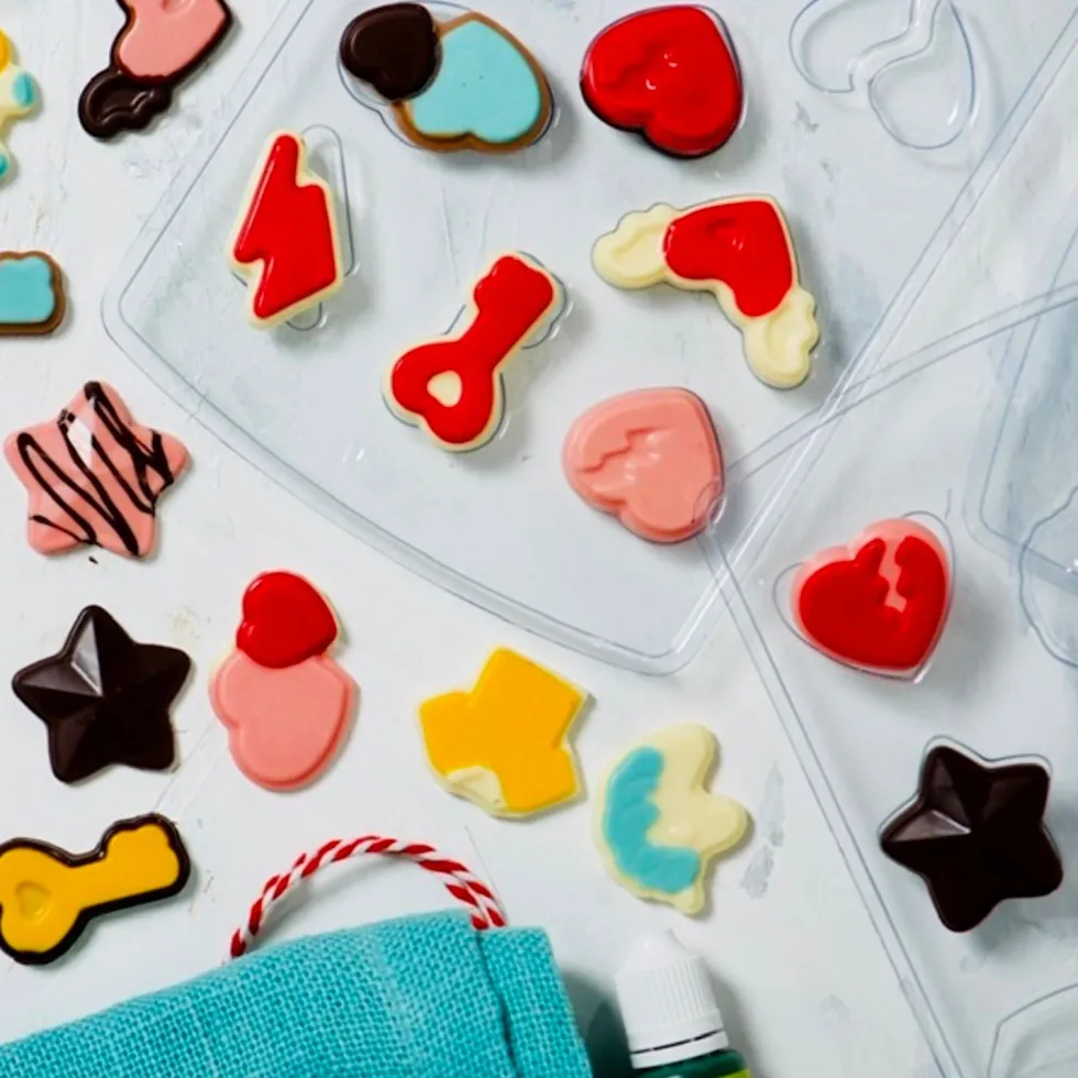 Kit Molde Termoformado Corazones para Chocolate - Decora