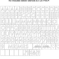 Kit Stencil Letras y Números