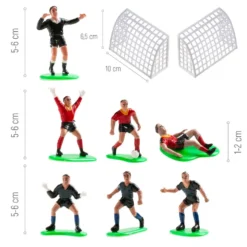Kit Fútbol Rojo y Azul para Decorar Tartas