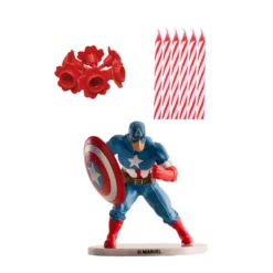 Kit para Decorar Tartas Capitán América de Los Vengadores