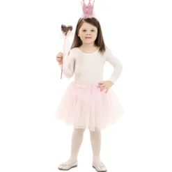 Kit Princesa Rosa Infantil 3 pcs