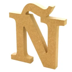 Letra de madera Ñ 12cm