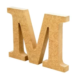 Letra de madera M 12cm