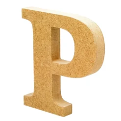 Letra de madera P 12cm
