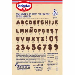 Letras y Números de Chocolate 82 pc - Dr Oetker
