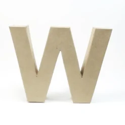 Letra W de Cartón 17cm