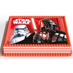 Lámina Comestible Rectangular Star Wars 21 cm x 14,8 cm