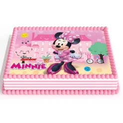 Lámina Comestible Rectangular Minnie 21 cm x 14,8 cm