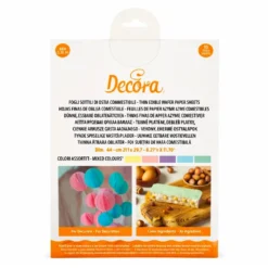 Láminas Papel de Oblea Comestibles Finas de Colores 10 ud