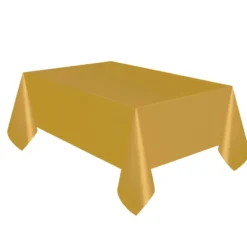 Mantel de plástico dorado