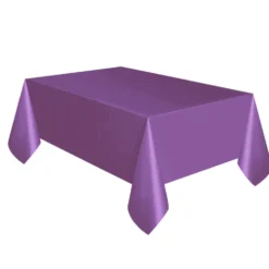Mantel de plástico lila
