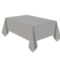 Mantel de plástico plateado