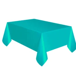 Mantel de plástico turquesa