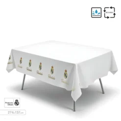 Mantel Real Madrid Felicidades Escudo 270 x 134 cm