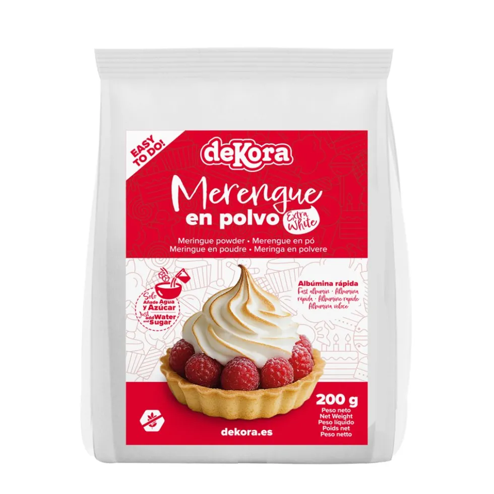 Merengue en Polvo extra Blanco 200 gr - Dekora