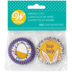 Mini Cápsulas para Cupcakes Pascua Hip Hop 100 Unidades