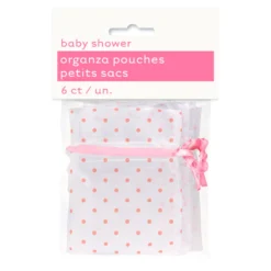 Mini Bolsitas de Organza Lunares Rosas