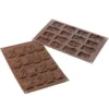 Molde de Silicona para Chocolate Xmas Tags
