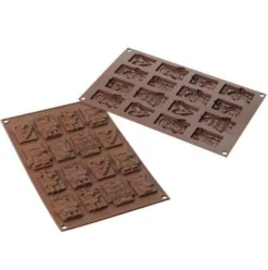 Molde de Silicona para Chocolate Xmas Tags
