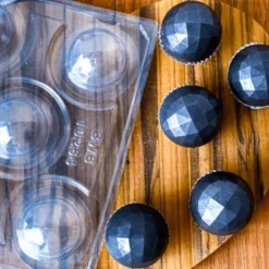 Molde para Chocolate Bombón Esfera Geométrica 5 Cav - Bwb
