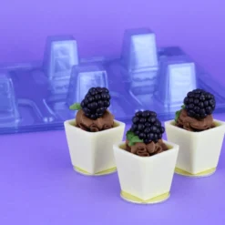 Molde para Chocolate Cubo Abierdo Alargado 6 Cav - Bwb