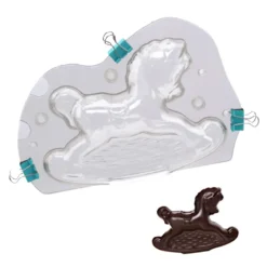 Molde policarbonato para chocolate caballo balancín 3D