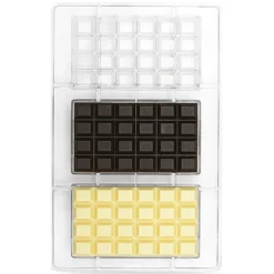 Molde Policarbonato Tabletas de Chocolate Clásicas