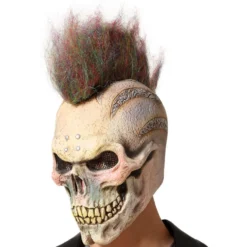 Máscara de Látex Calavera con Cresta Punky