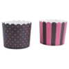 Muffin Wrapper Black & Pink 12 ud