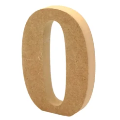 Número 0 de madera 12cm