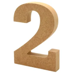 Número 2 de madera 12cm