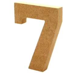 Número 7 de madera 12cm