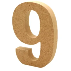 Número 9 de madera 12cm