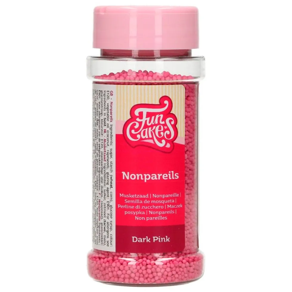 Nonpareils Rosa Oscuro 80 gr Funcakes