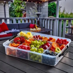 Organizador de Snacks con Tapa de Bambú – 11 Compartimentos
