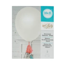 Pack 3 Globos Gigantes Color Blanco 90 cm