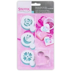 Pack Corazones con Stencils y Cortador