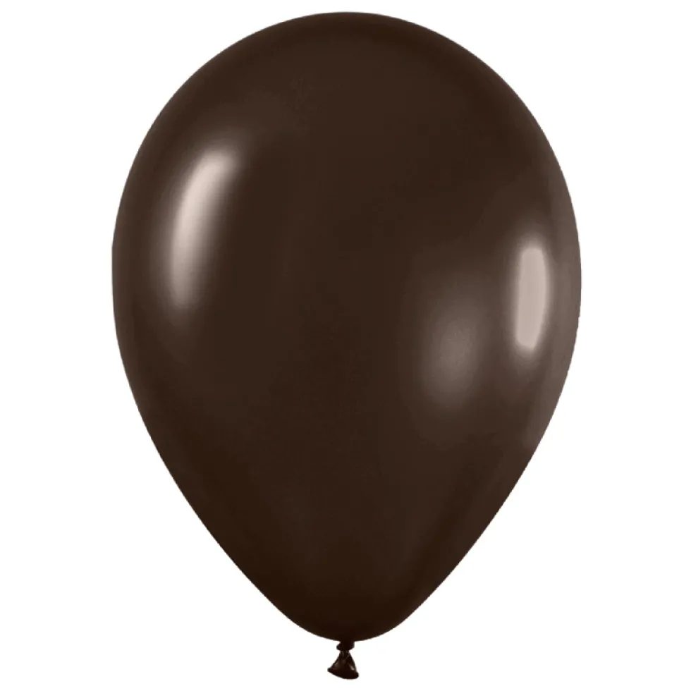 Pack de 100 Globos Chocolate Metalizado 12cm