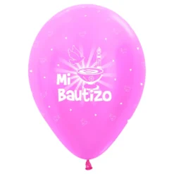 Pack de 10 globos de bautizo rosas