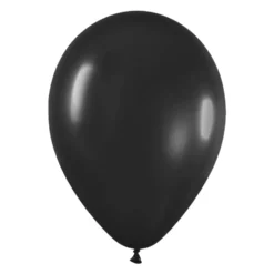 Pack de 12 Globos Negro Mate 30 cm