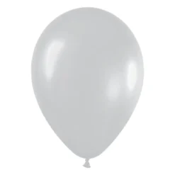 Pack de 100 Globos Plata Satinada 12cm