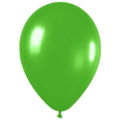 Pack de 100 Globos Verde Lima Metalizado 12cm