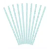 Pack de 24 Pajitas de Papel Chevron Azul Claro
