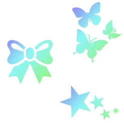 Pack de 3 stencils Estrellas Lazo y Mariposas