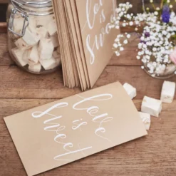 Pack 20 Bolsas de Papel para Dulces Love is Sweet