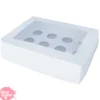 Pack 25 - Caja Para 12 Muffins Blanca Con Ventana