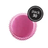 Pack 30 Cápsulas para Cupcakes Rosa Metalizado