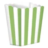 Pack de 5 Cajitas para Palomitas Verde y Blanco
