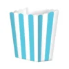 Pack de 5 cajitas para palomitas celestes y blancas
